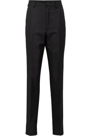 Prada Pressed-crease wool-mohair trousers