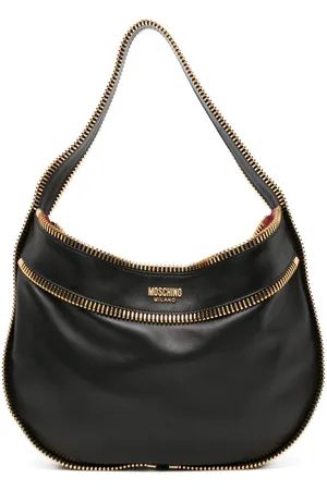 Moschino Zip-detail leather shoulder bag
