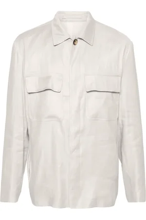 LARDINI Classic-collar shirt jacket