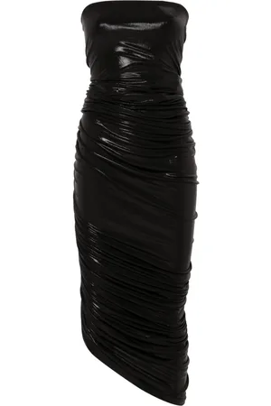 Norma Kamali Diana shirred midi dress