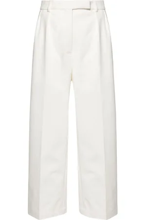 Thom Browne Pleated cropped cotton trousers