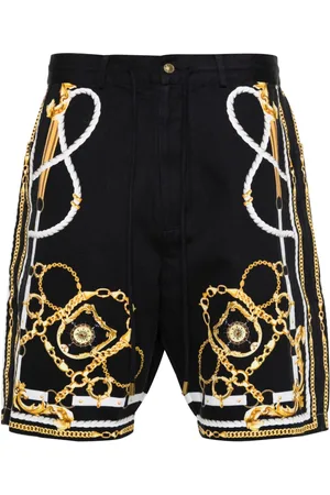 Camilla Coast-to-Coast-print twill shorts