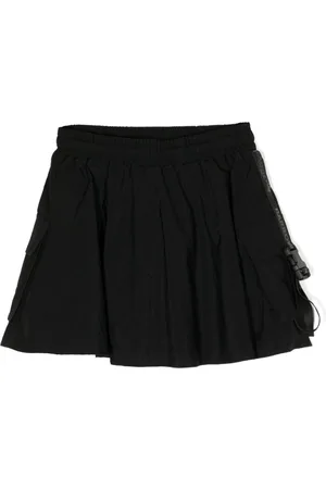 BARROW Buckle-strap flared miniskirt