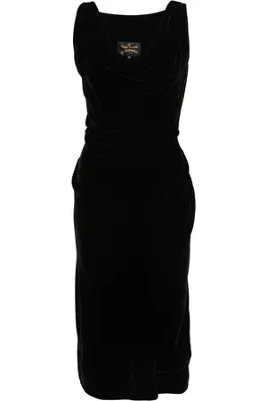 Vivienne Westwood 1990s cowl-neck velvet dress