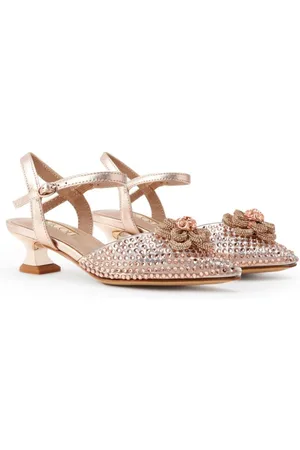 Nícoli Leia crystal flower-embellished sandals