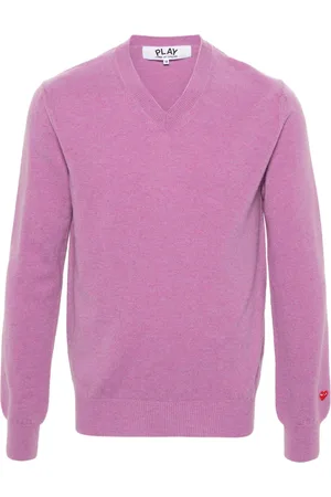 Comme des Garçons Logo-appliqué wool jumper