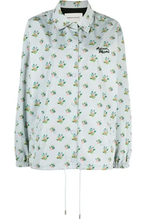 Maison Kitsuné Floral-print press-stud jacket
