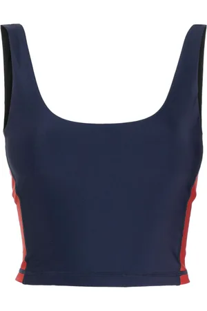 The Upside Side-stripe colour-block cropped top