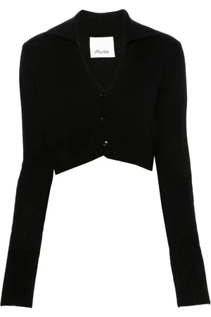 Allude Spread-collar cashmere cardigan