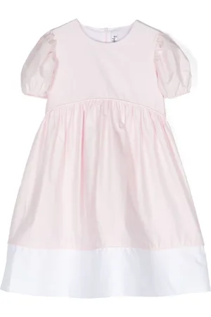 Il gufo Puff-sleeves two-tone dress