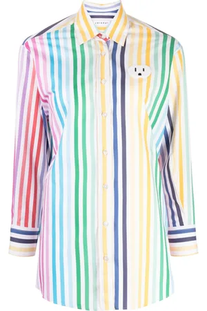 JOSHUA SANDERS Smiley-motif striped shirt