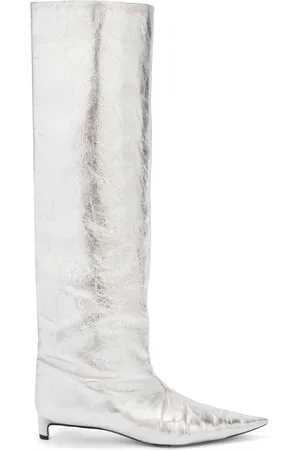 Jil Sander 30mm metallic knee boots