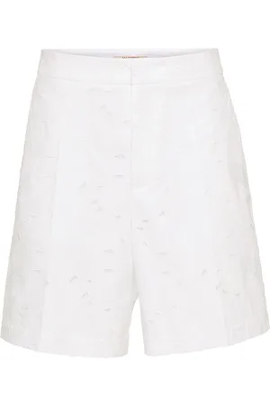 VALENTINO GARAVANI Broderie-anglaise cotton bermuda shorts