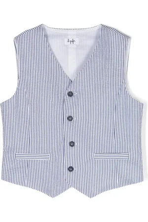 Il gufo Striped seersucker gilet
