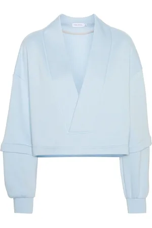 Ioana Ciolacu V-neck cotton-blend sweatshirt