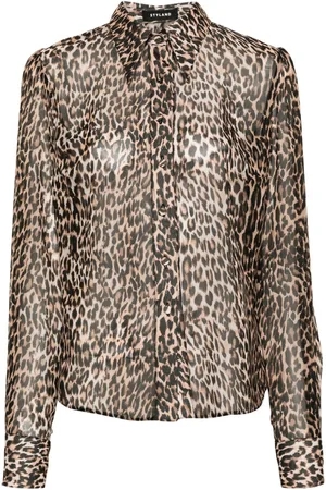 Styland Leopard-print silk shirt