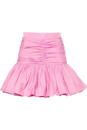 Patou Ruffled faille miniskirt