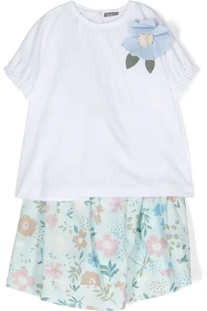 Il gufo Floral skirt set