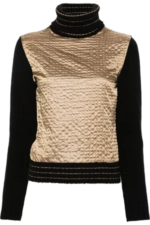 VERSACE 2000s quilted wool jumper