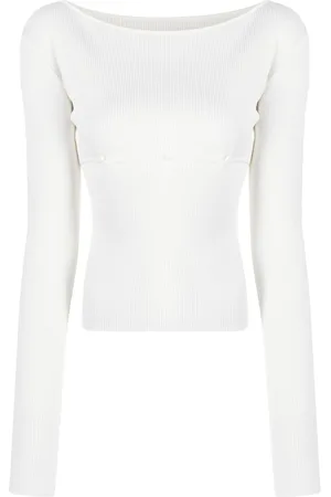 Low Classic Boat-neck ribbed jumper
