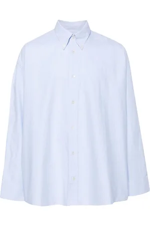 STUDIO NICHOLSON Button-down collar cotton shirt