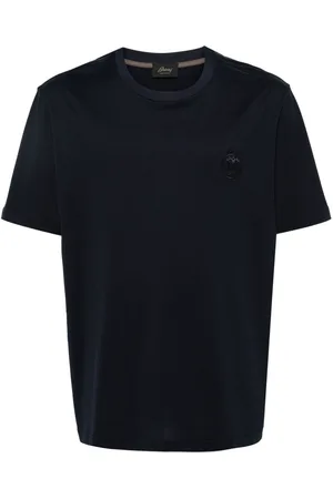 BRIONI Embroidered-logo cotton T-shirt