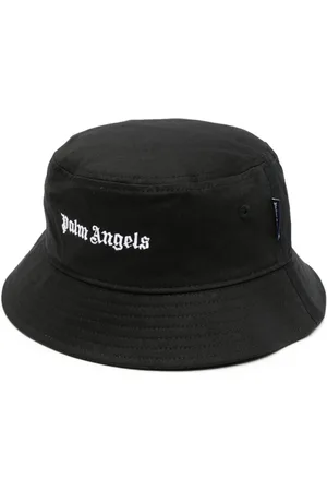 Palm Angels Embroidered-logo cotton bucket hat
