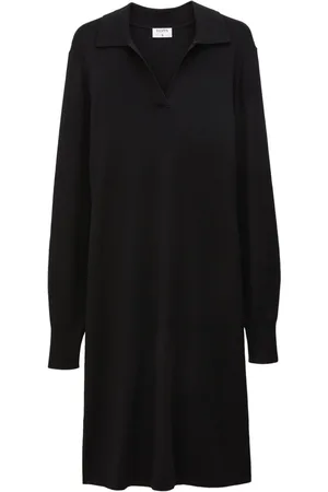 Filippa K Logo-embroidered knitted polo dress
