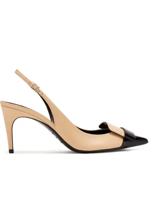 Sergio Rossi SR1 75mm slingback leather pumps