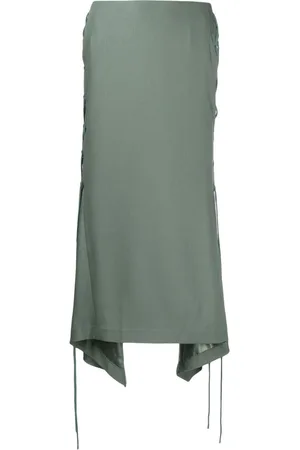 JUUN.J Lace-up midi skirt