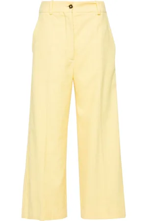 Patou Towelling-finish straight-leg trousers