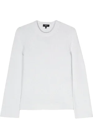 THEORY Long-sleeve bouclé jumper