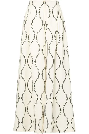 Agua by Agua Bendita Marea Calado embroidered-design palazzo trousers