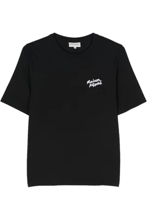Maison Kitsuné Logo-embroidered cotton T-shirt