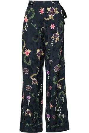 Agua by Agua Bendita Memoria Tesoro floral-print flared trousers