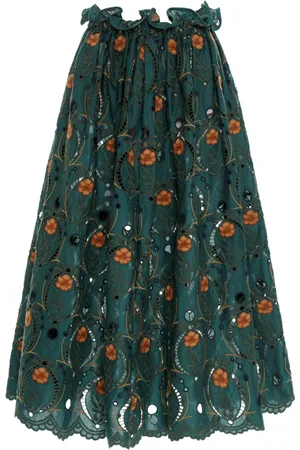 Agua by Agua Bendita Regina embroidered-design skirt