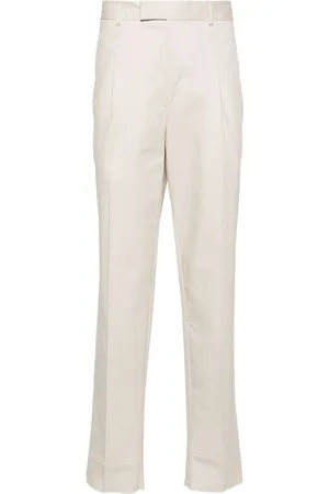 Ermenegildo Zegna Mid-rise pleated chino trousers