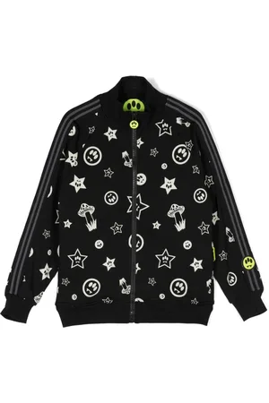 BARROW Logo-print zip-up sweatshirt