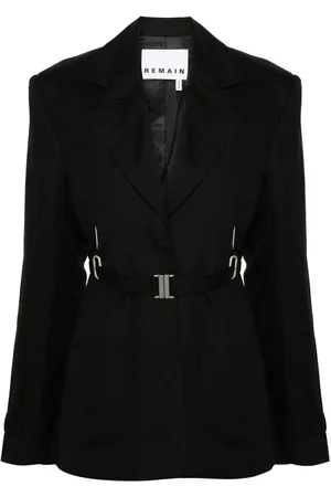 REMAIN Single-breasted belted blazer