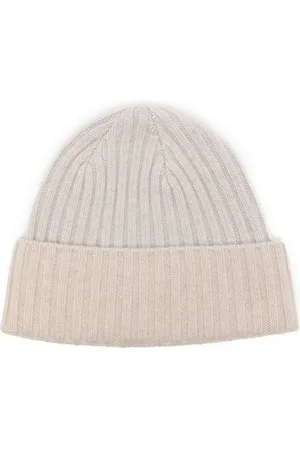 N.PEAL Ribbed organic cashmere beanie