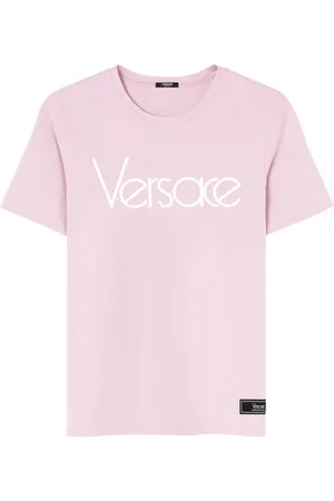 VERSACE Logo-print cotton T-shirt