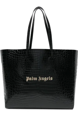 Palm Angels Logo-appliqué leather tote bag