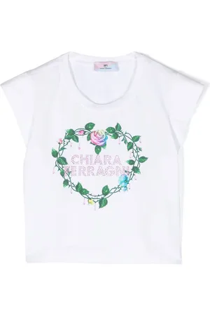 Chiara Ferragni Rose-print stretch-cotton T-shirt