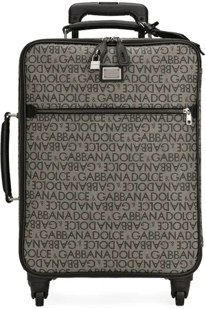 Dolce & Gabbana Logo jacquard zipped luggage