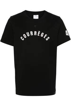 Courrèges Logo-print cotton T-shirt