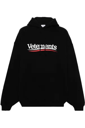 Vetements Logo-print cotton blend hoodie