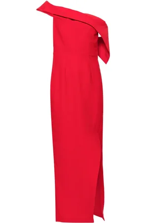 Roland Mouret Off-shoulder crepe gown