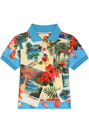 Dolce & Gabbana Graphic-print cotton polo shirt