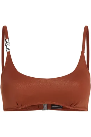 Karl Lagerfeld Signature bandeau bikini top