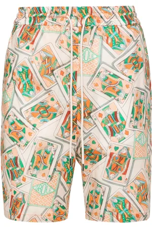 Drôle de Monsieur Jeu De Cartes linen blend shorts